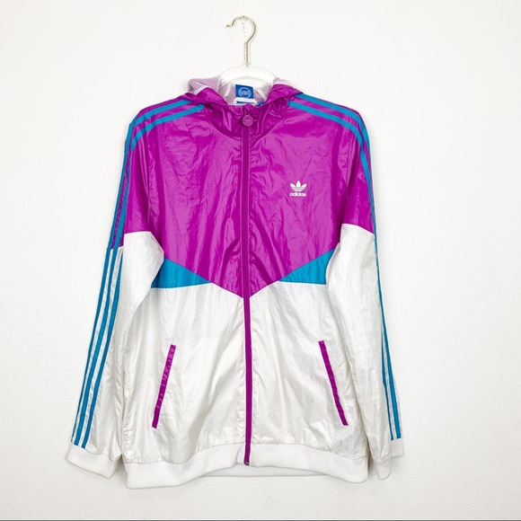 adidas Jackets & Blazers - Adidas Hooded Windbreaker Jacket Size XL